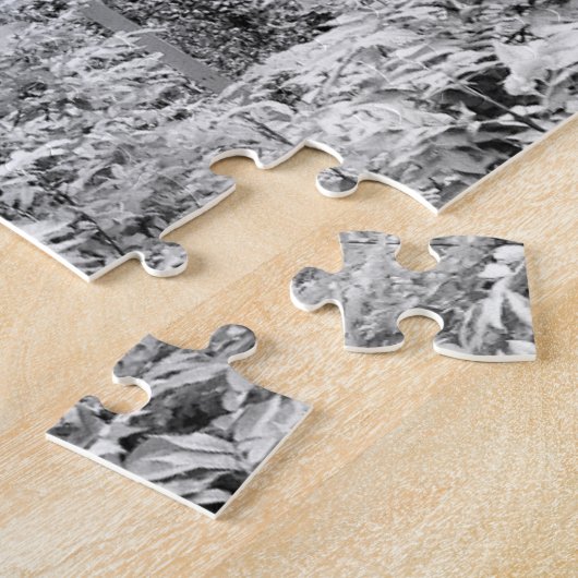 Zwart-wit landschap legpuzzel (Zijkant)