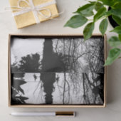 Zwart-wit landschap tissuepapier (Geschenk)