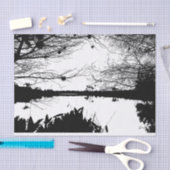 Zwart-wit landschap tissuepapier (Craft)