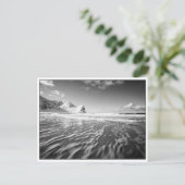 Zwart-wit landschapsfoto briefkaart (Staand voorkant)