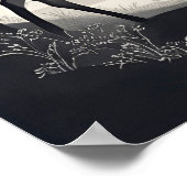 Zwart-wit landschapsillustratie AI Generatief Poster (Hoek)