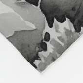 Zwart-wit landschapsschilderij van bergen fleece deken (Hoek)