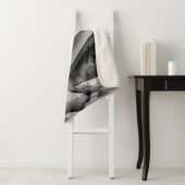 Zwart-wit landschapsschilderij van bergen sherpa deken (In situ)