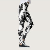 zwart wit lange print leggings tiener (Rechts)