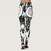 zwart wit lange print leggings tiener (Achterkant)