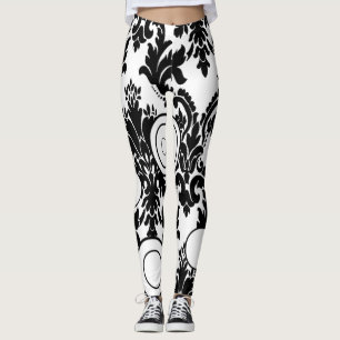 zwart wit lange print leggings tiener
