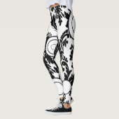 zwart wit lange print leggings tiener (Links)