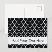 Zwart-wit lantaarnwerk, Quatrefoil, Trellis Briefkaart (Voorkant / Achterkant)