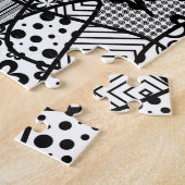 Zwart & Wit Lapwerk 04 van het Patroon Legpuzzel (Zijkant)