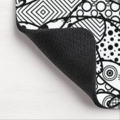 Zwart & Wit Lapwerk 04 van het Patroon Muismat (Hoek)