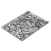 Zwart & Wit Lapwerk 04 van het Patroon Notitieboek (Linkerzijde)