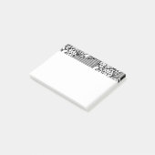 Zwart & Wit Lapwerk 04 van het Patroon Post-it® Notes (Schuin)