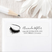 Zwart & Wit Lash Artist Retouradreslabel Etiket (Insitu)