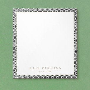 Zwart wit, Latijns patroonpatroon Notitieblok