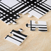 Zwart & Wit Lattice Frustrerend Legpuzzel (Zijkant)