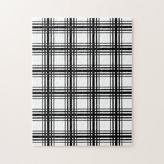 Zwart & Wit Lattice Frustrerend Legpuzzel (Verticaal)