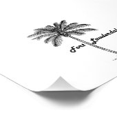 Zwart-wit, Lauderdale & Palm design Foto Afdruk (Hoek)