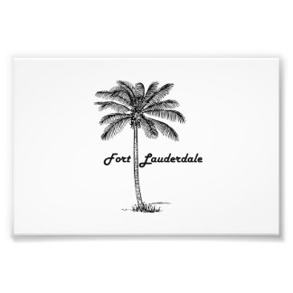 Zwart-wit, Lauderdale & Palm design Foto Afdruk