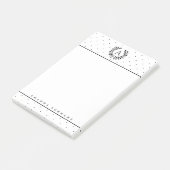 Zwart-Wit Lauretief Kleine Stippen Post-it® Notes (Schuin)