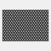 zwart-wit laurierblad inpakpapier vel (Voorkant 2)