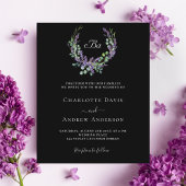 Zwart wit lavendel violette bloemen budget bruilof