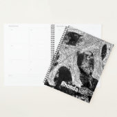 Zwart-wit Leaf Natuur Planner (Display)