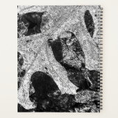 Zwart-wit Leaf Natuur Planner (Achterkant)