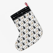 Zwart & Wit Leaping Herten Coördinaat Grote Kerstsok (Achterkant (Hangend))
