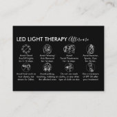 Zwart Wit Led Lichttherapie Nazorg Dank U Visitekaartje (Achterkant)