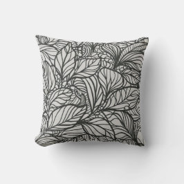 Zwart-wit lederen patroon kussen