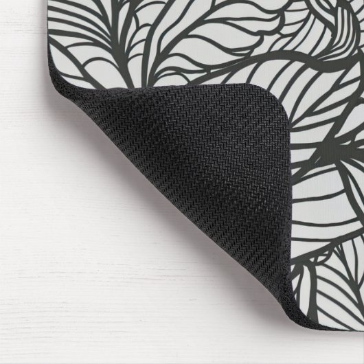 Zwart-wit lederen patroon muismat (Hoek)