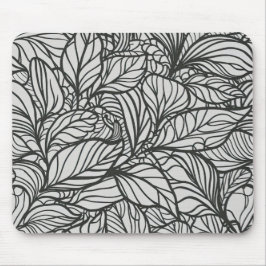 Zwart-wit lederen patroon muismat