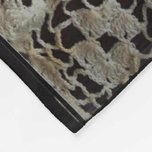  zwart-wit leef Doily Fleece Deken (Hoek)