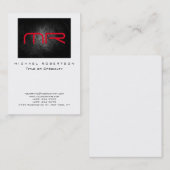 Zwart Wit Leer Effect Monogram Visitekaartje (Voorkant / Achterkant)
