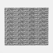 Zwart-wit "Lees" in 8 Talen Lino Cut Fleece Deken (Voorkant (Horizontaal))