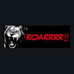 Zwart Wit Leeuw Pop Art Comic Style Roar Script Poster<br><div class="desc">Lion Digital Artwork - Lion Head Computer Animal Art - College Pop Art - Wild Big Cats Computer Afbeeldingen</div>