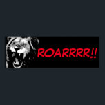 Zwart Wit Leeuw Pop Art Comic Style Roar Script Poster<br><div class="desc">Lion Digital Artwork - Lion Head Computer Animal Art - College Pop Art - Wild Big Cats Computer Afbeeldingen</div>