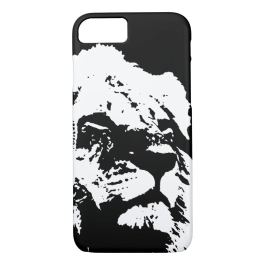 Zwart & wit leeuw pop kunst Case-Mate iPhone case (Achterkant)