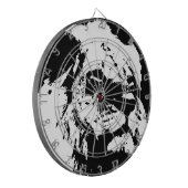 Zwart & wit leeuw pop kunst dartbord (Voorkant Links)