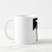Zwart & wit leeuw pop kunst koffiemok (Links)