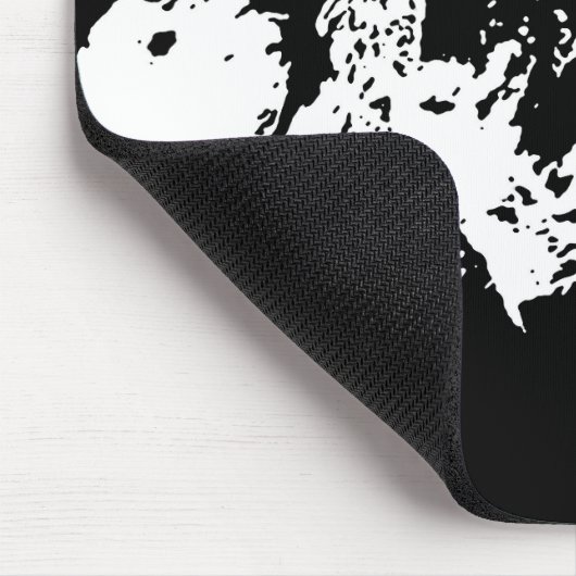 Zwart & wit leeuw pop kunst muismat (Hoek)