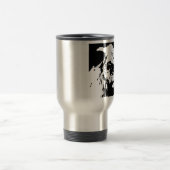 Zwart & wit leeuw pop kunst reisbeker (Center)