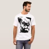 Zwart & wit leeuw pop kunst t-shirt (Voorkant volledig)