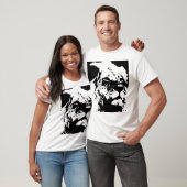 Zwart & wit leeuw pop kunst t-shirt (Unisex)