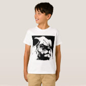 Zwart & wit leeuw pop kunst t-shirt (Voorkant volledig)