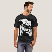 Zwart & wit leeuw pop kunst t-shirt (Voorkant volledig)