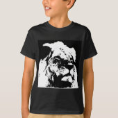 Zwart & wit leeuw pop kunst t-shirt (Voorkant)