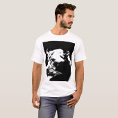 Zwart & wit leeuw pop kunst t-shirt (Voorkant volledig)