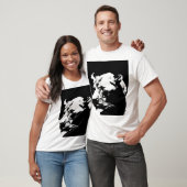 Zwart & wit leeuw pop kunst t-shirt (Unisex)