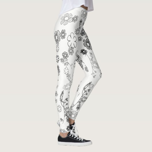 Zwart-wit Leggings (Rechts)